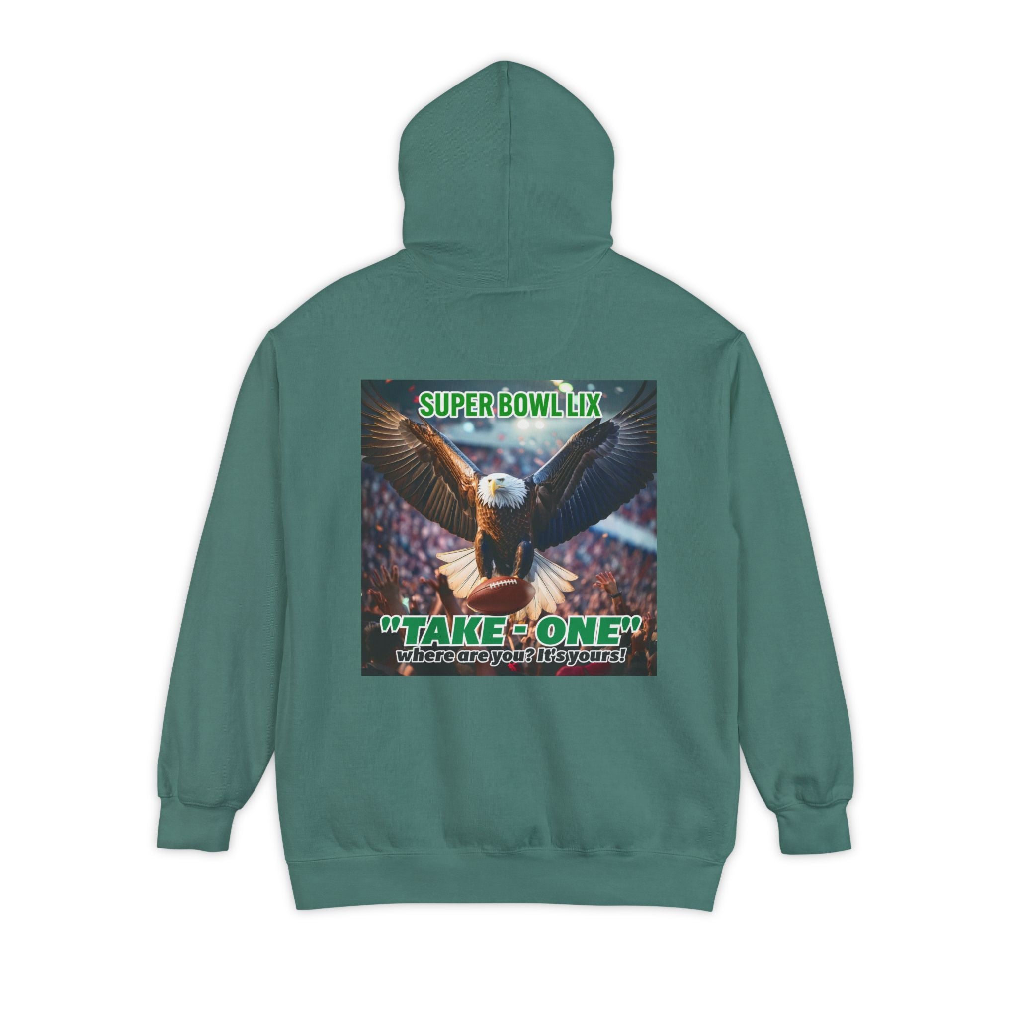 "Ouch, MVP! That Hurts!" & "Take One!" Unisex Garment-Dyed Hoodie - Graphic Design