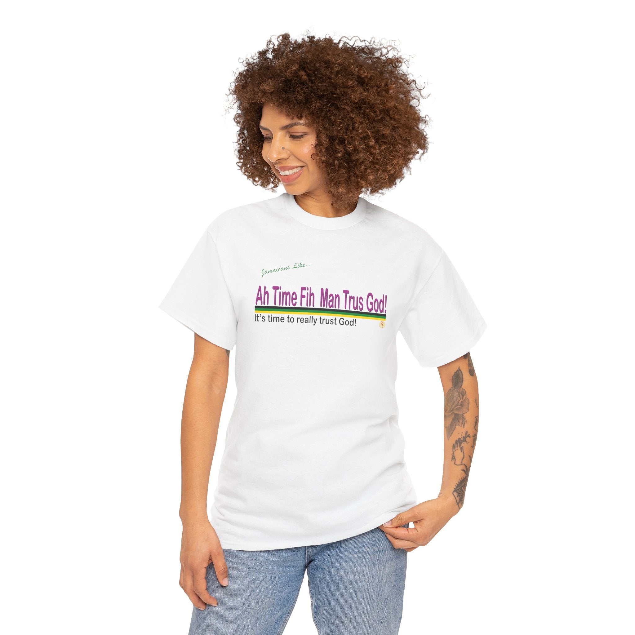 A Time Fi Man Trus God! - Unisex Heavy Cotton Tee