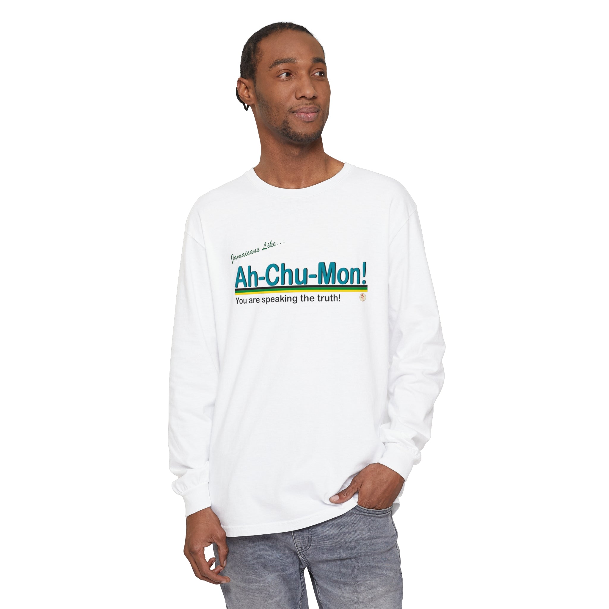 "Ah Chu Mon" - Garment-dyed Long Sleeve T-Shirt