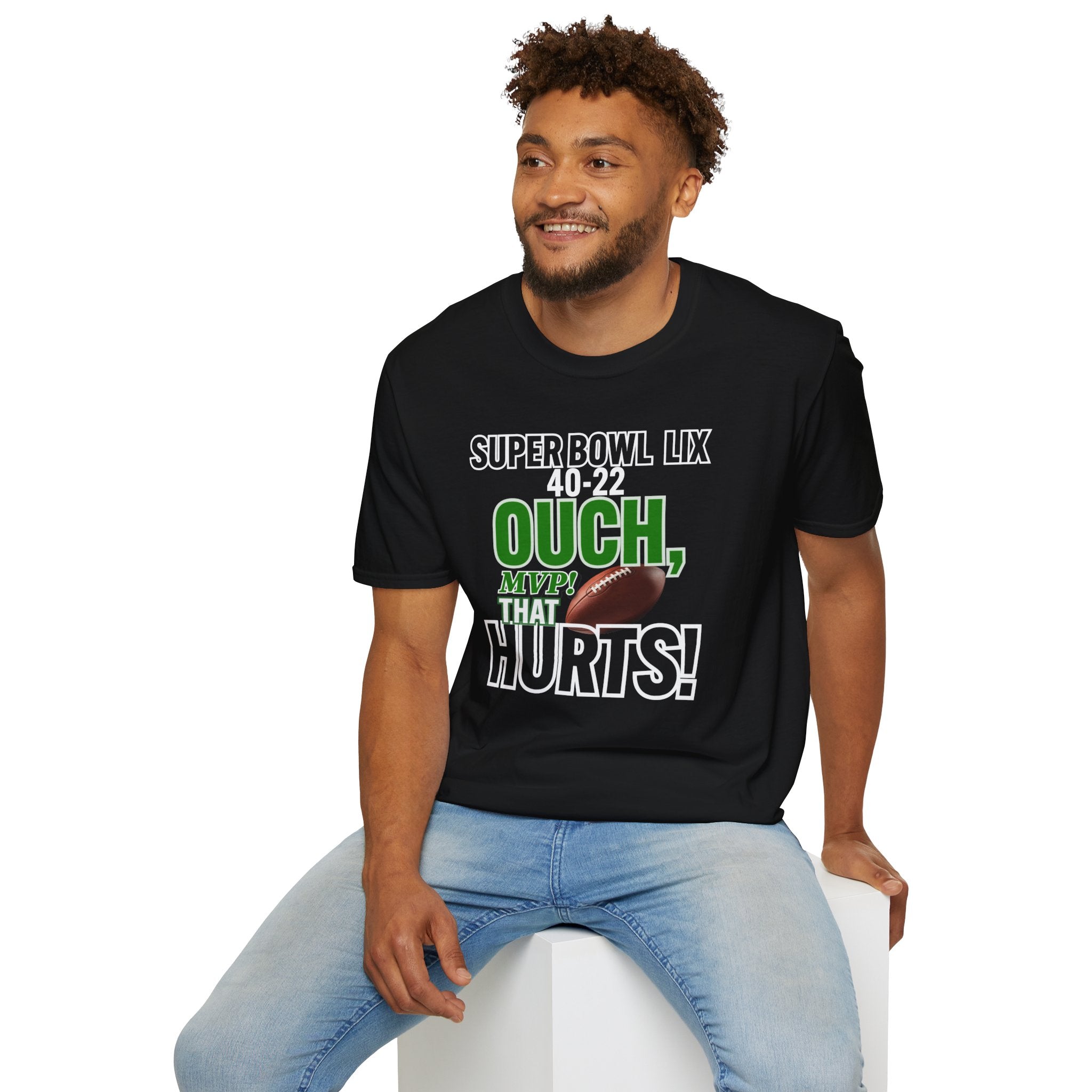 Super Bowl LIX MVP that Hurts, Fun Sports Tee for Football Fans
