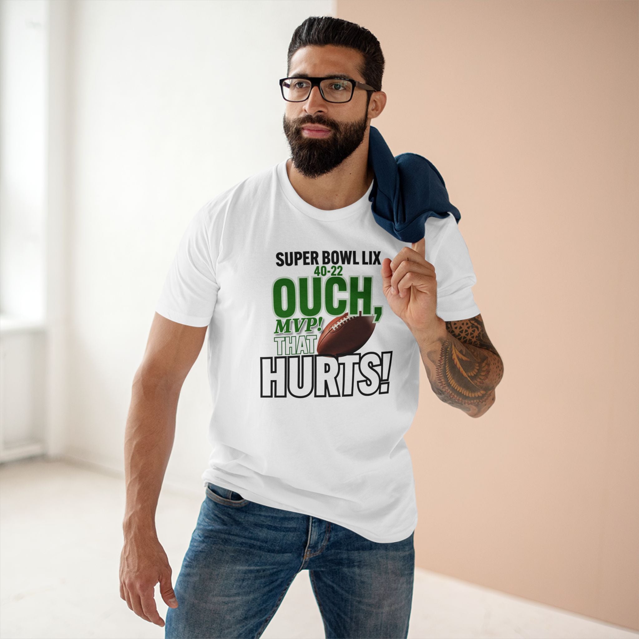 Super Bowl LIX Ouch, That Hurts! Adult Tee - Perfect for Football Fans & Gamers
