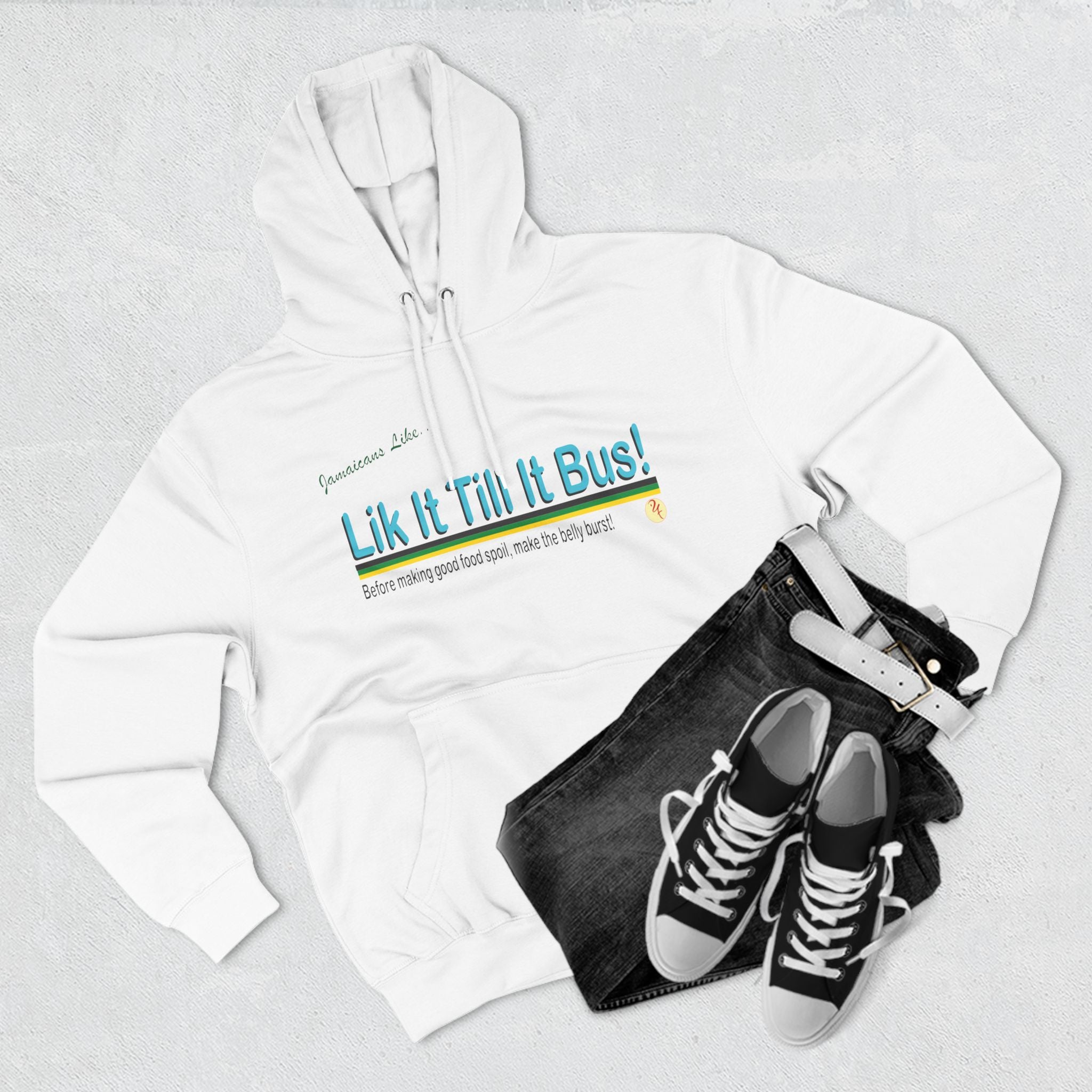 Lik it til it bus -  Three-Panel Fleece Hoodie