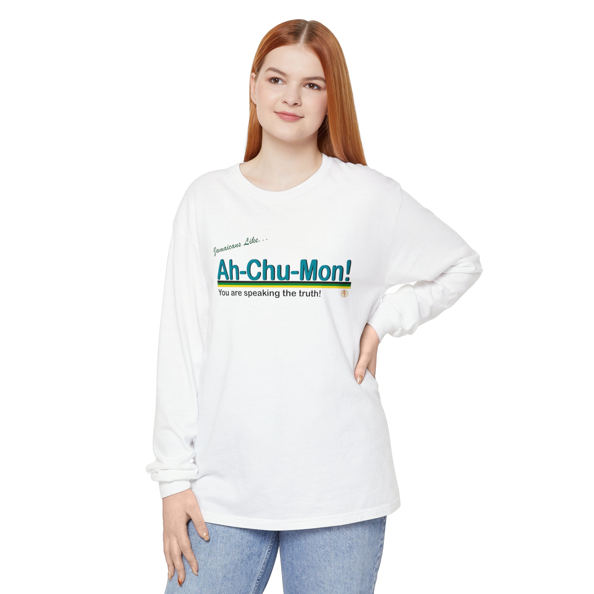 "Ah Chu Mon" - Garment-dyed Long Sleeve T-Shirt